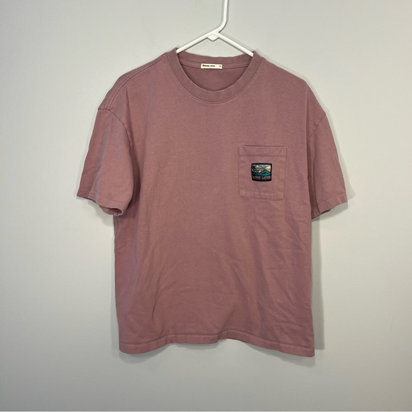 Marine Layer Shirt Mens Medium Pink Tee Pocket Tshirt Cotton Casual Comfort - Picture 1 of 10